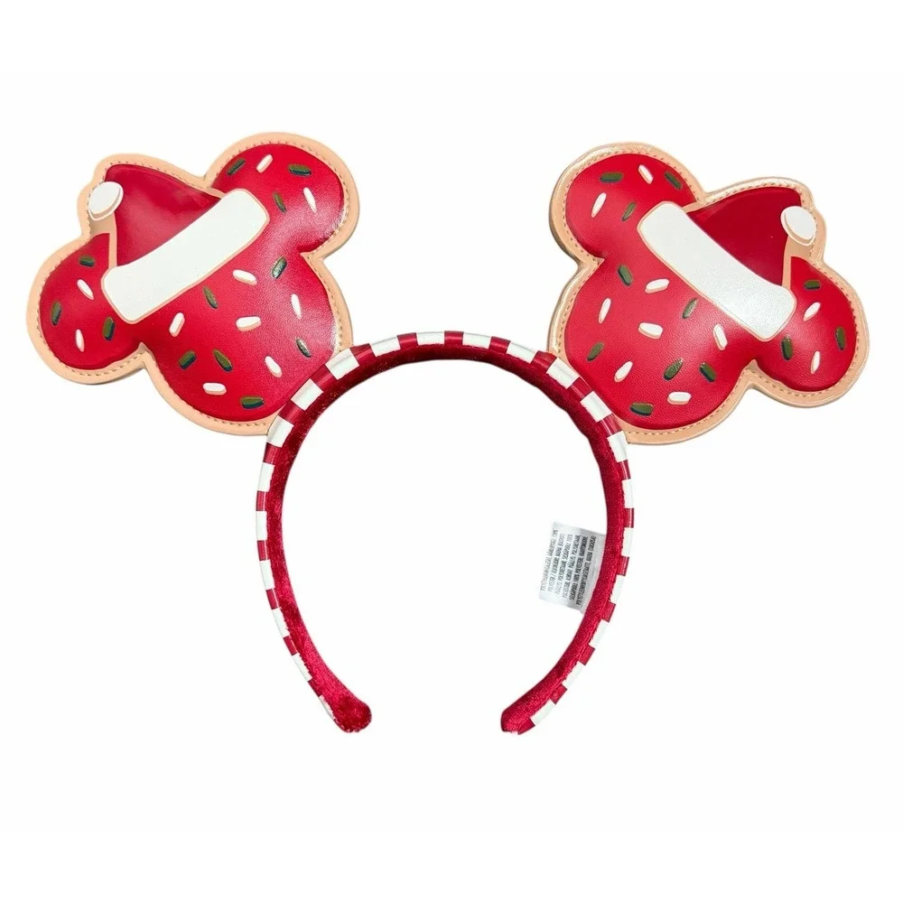 Disney Mickey Ears Christmas Cookie Sprinkle Candy Cane Holiday Headband‎